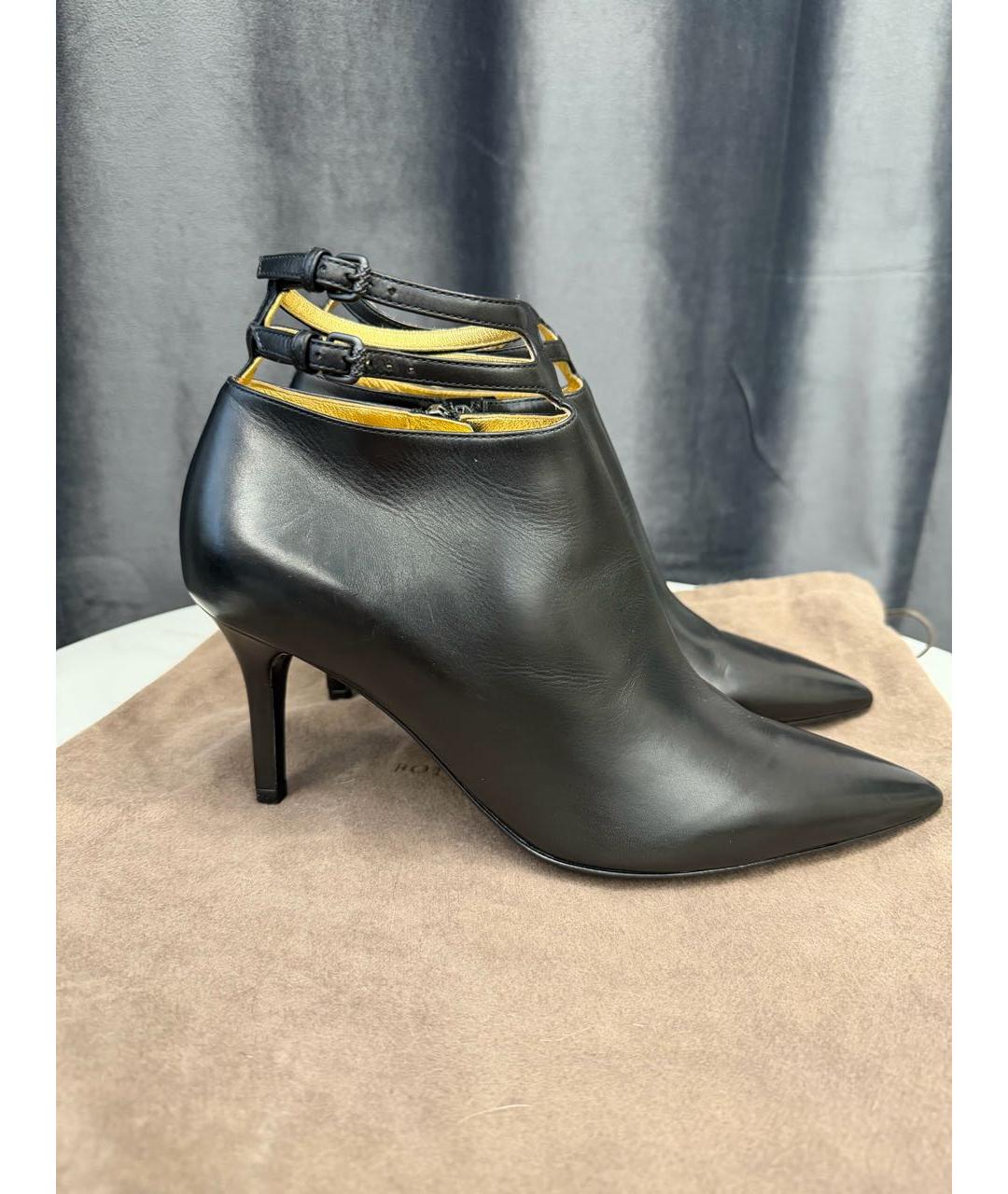 BOTTEGA VENETA Черные кожаные ботильоны, фото 8