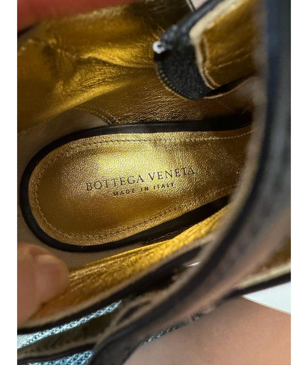 BOTTEGA VENETA Черные кожаные ботильоны, фото 6