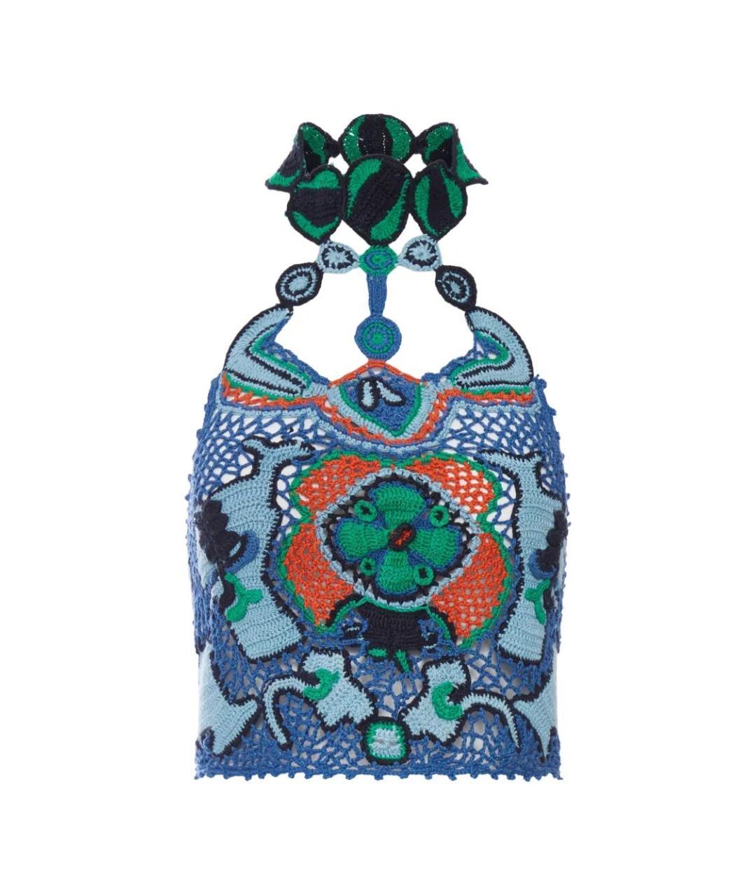 ETRO Синяя хлопковая майка, фото 3