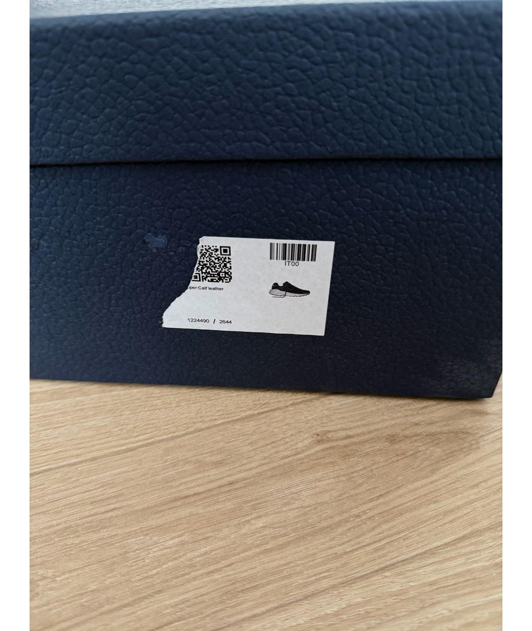 CHRISTIAN DIOR Темно-синие замшевые низкие кроссовки / кеды, фото 6