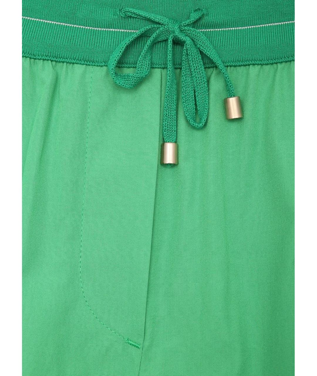 LORENA ANTONIAZZI Зеленые хлопковые брюки узкие, фото 6