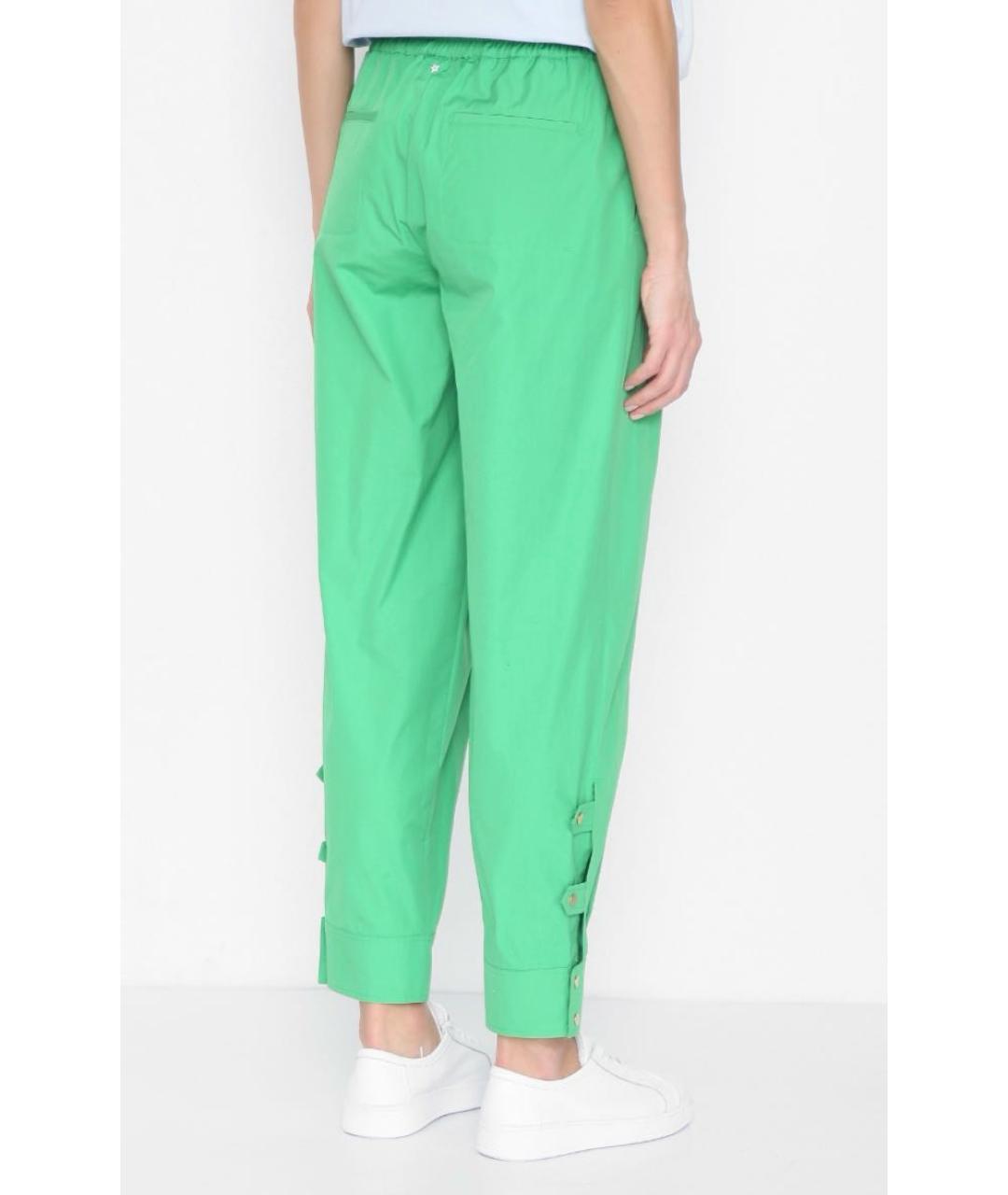 LORENA ANTONIAZZI Зеленые хлопковые брюки узкие, фото 3