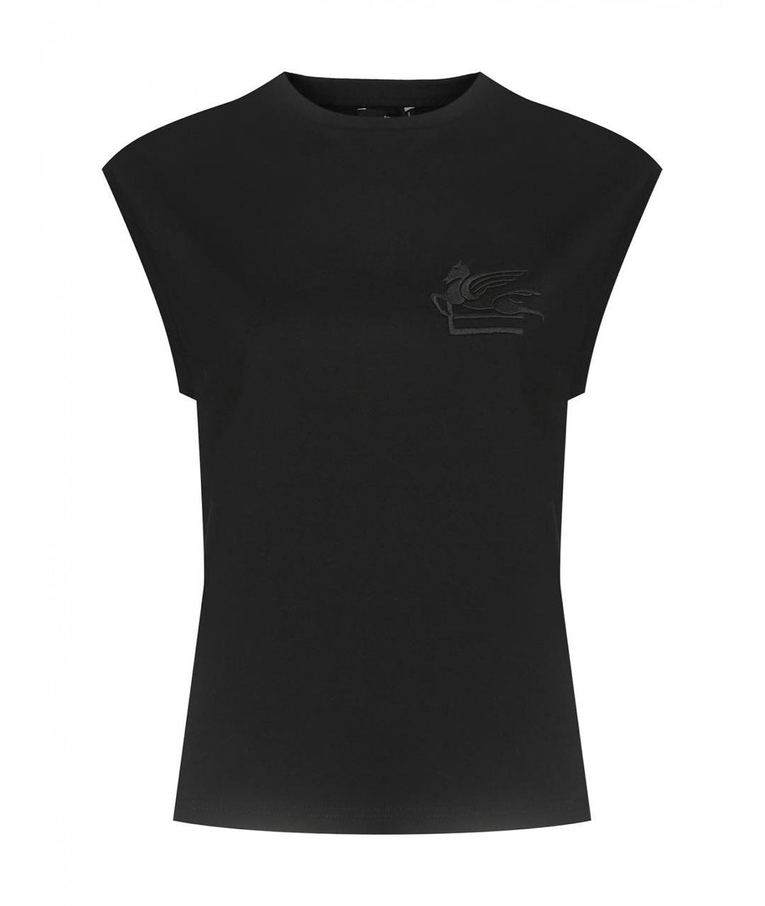 ETRO Черная хлопковая футболка, фото 1