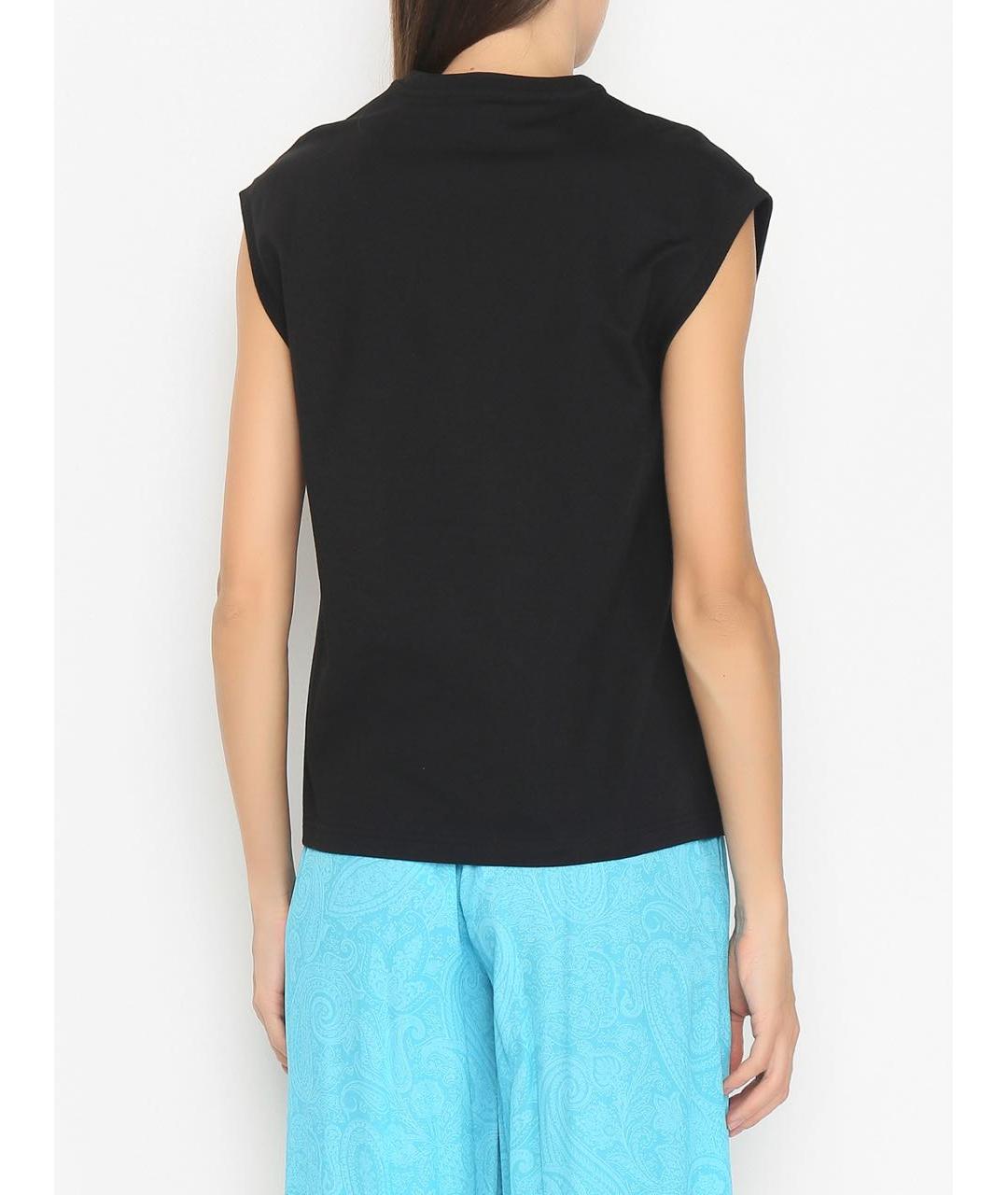 ETRO Черная хлопковая футболка, фото 3