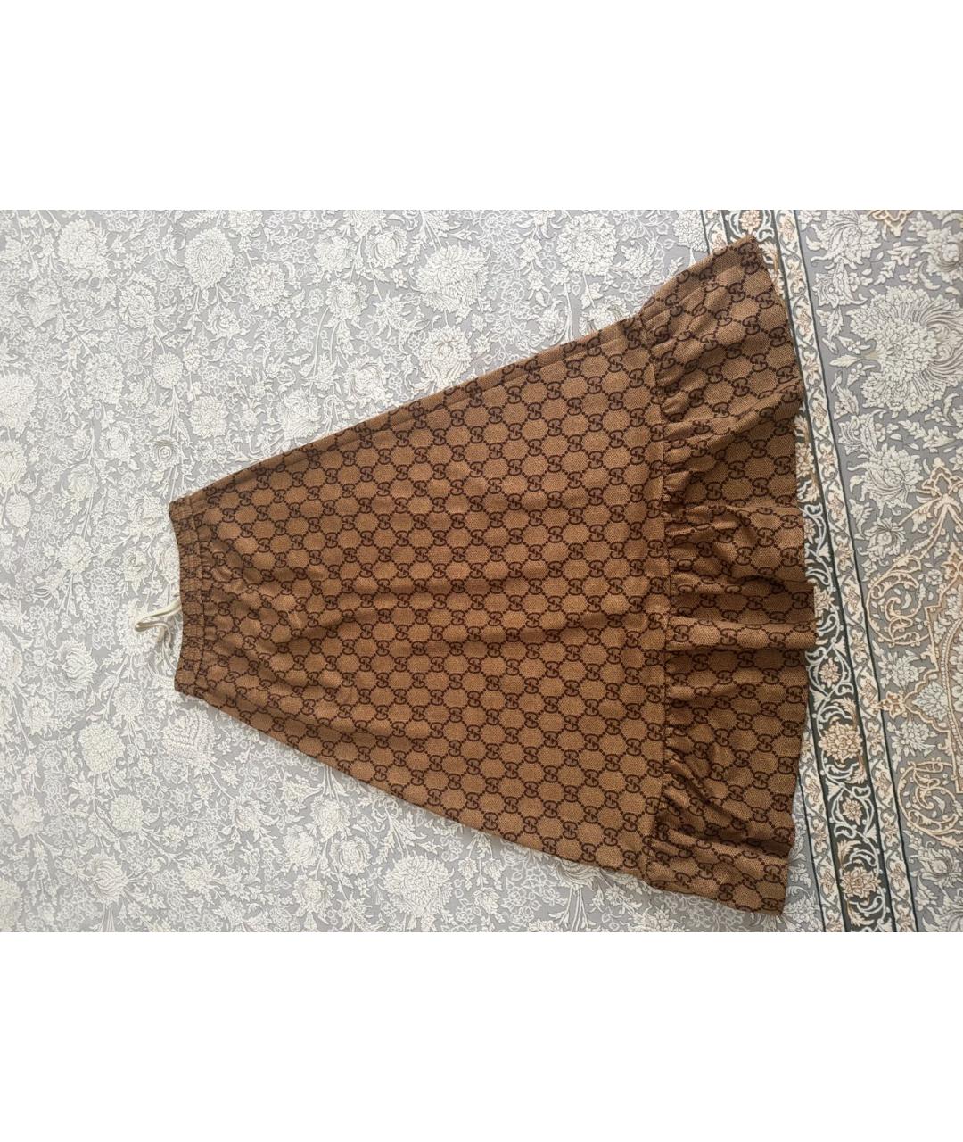 GUCCI Коричневая юбка макси, фото 3