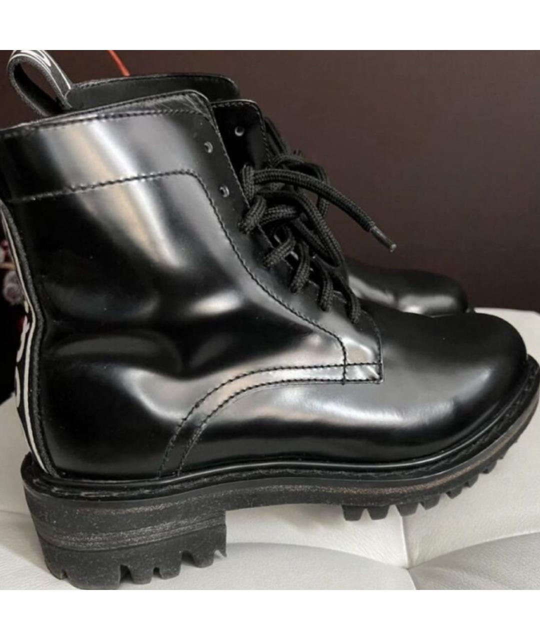 DSQUARED2 Черные кожаные ботинки, фото 4