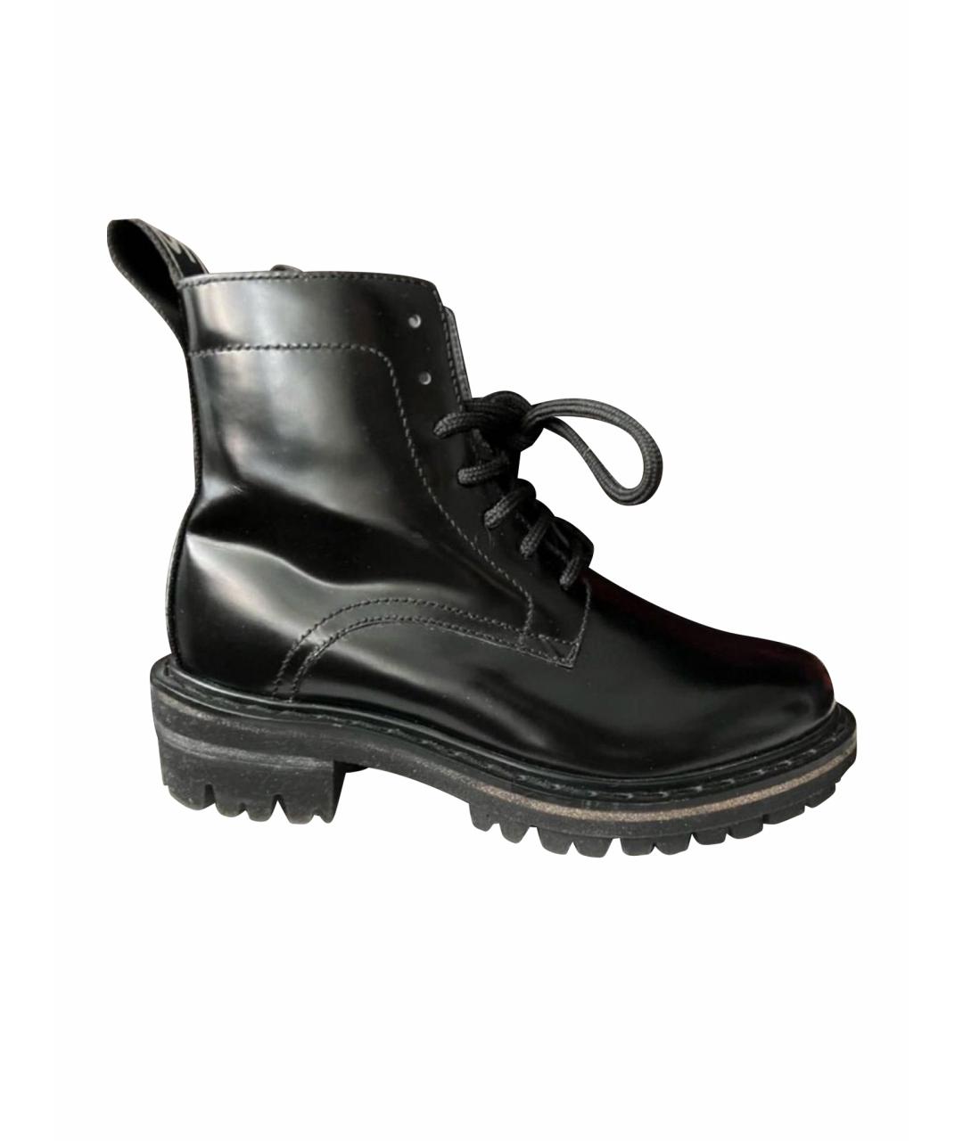 DSQUARED2 Черные кожаные ботинки, фото 1