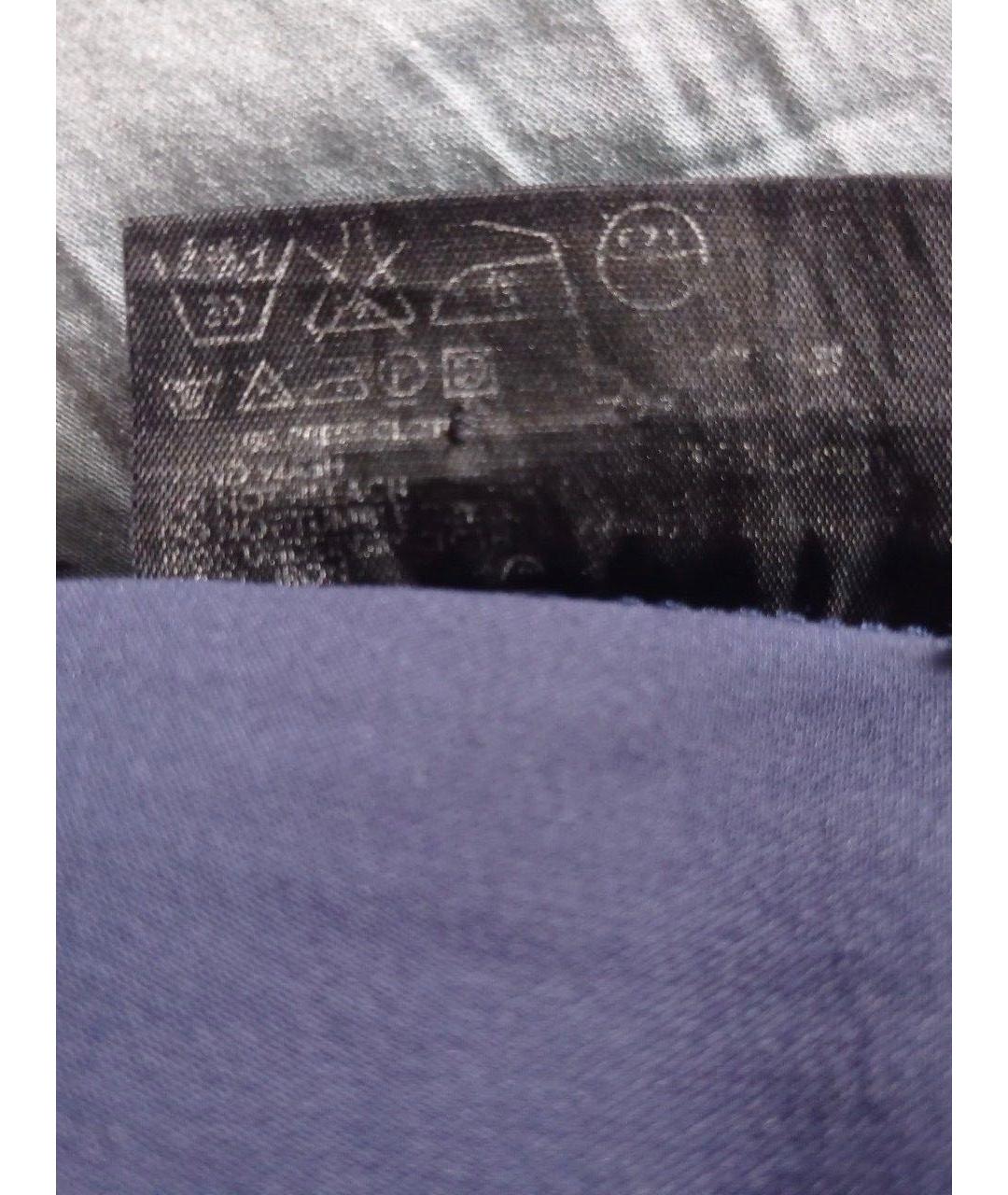 PRADA Синие синтетические прямые брюки, фото 7