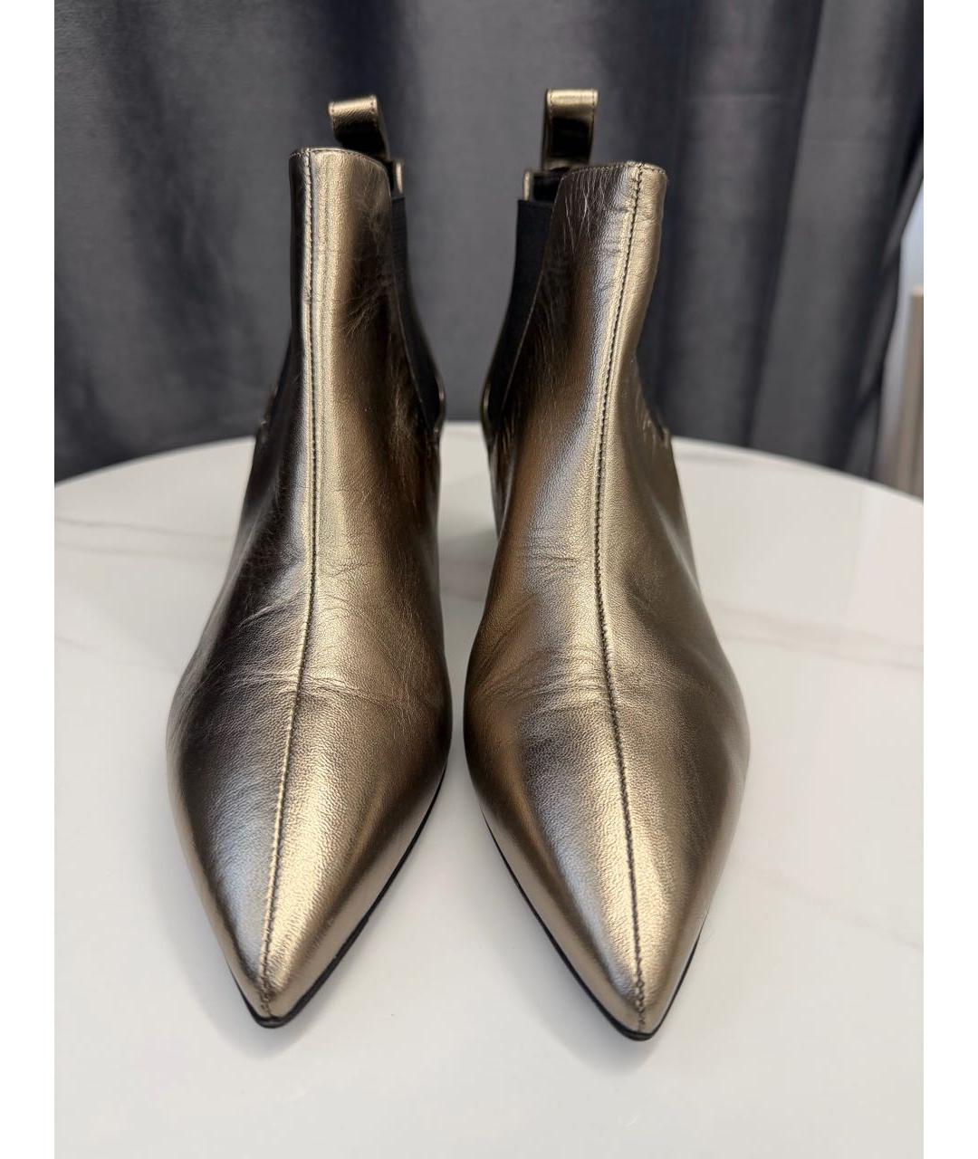 GUCCI Золотые кожаные ботильоны, фото 2