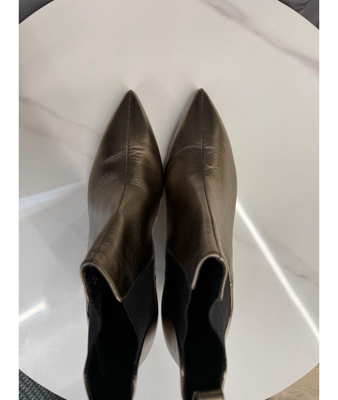 GUCCI Золотые кожаные ботильоны, фото 3