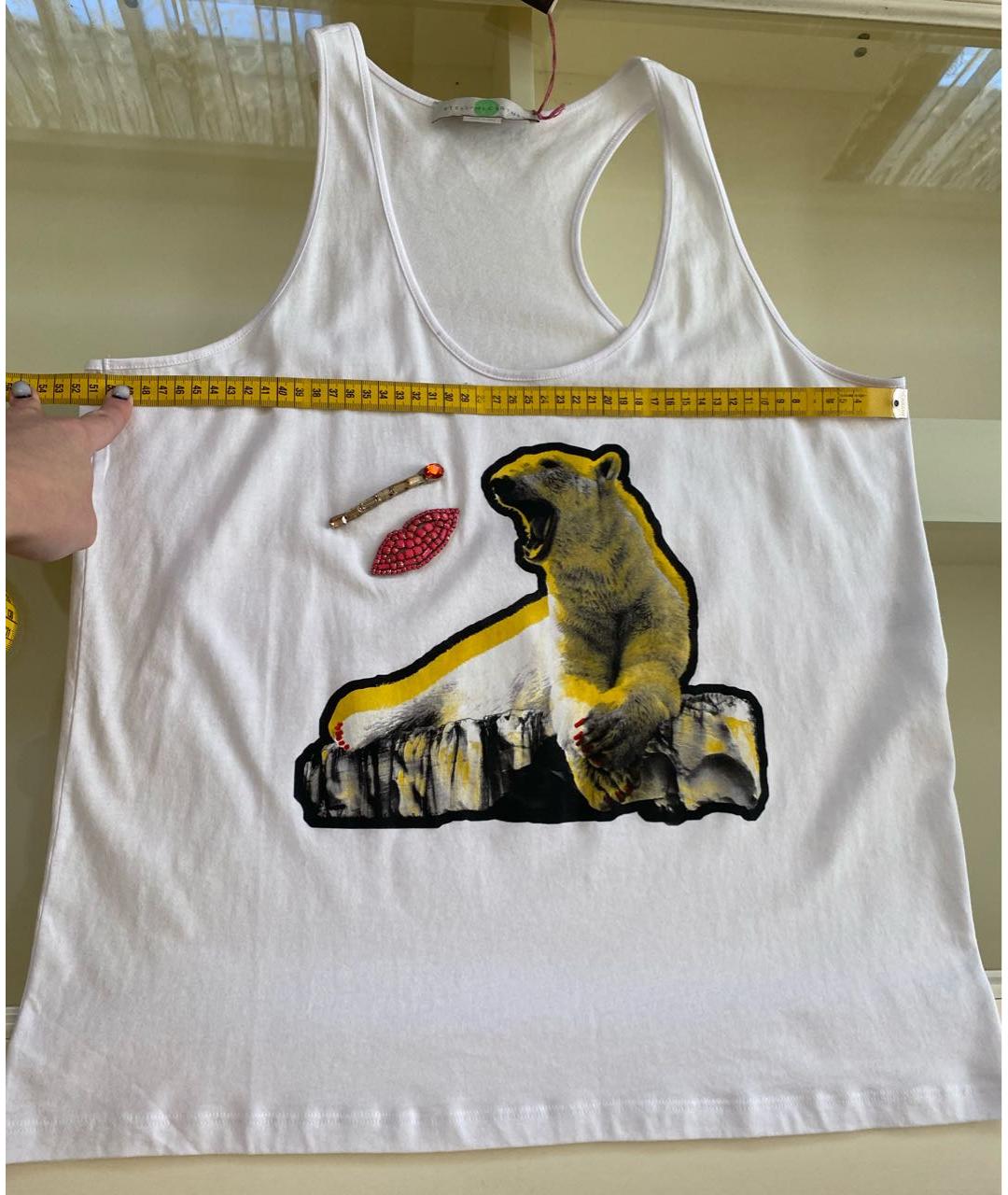 STELLA MCCARTNEY Белая хлопковая майка, фото 6