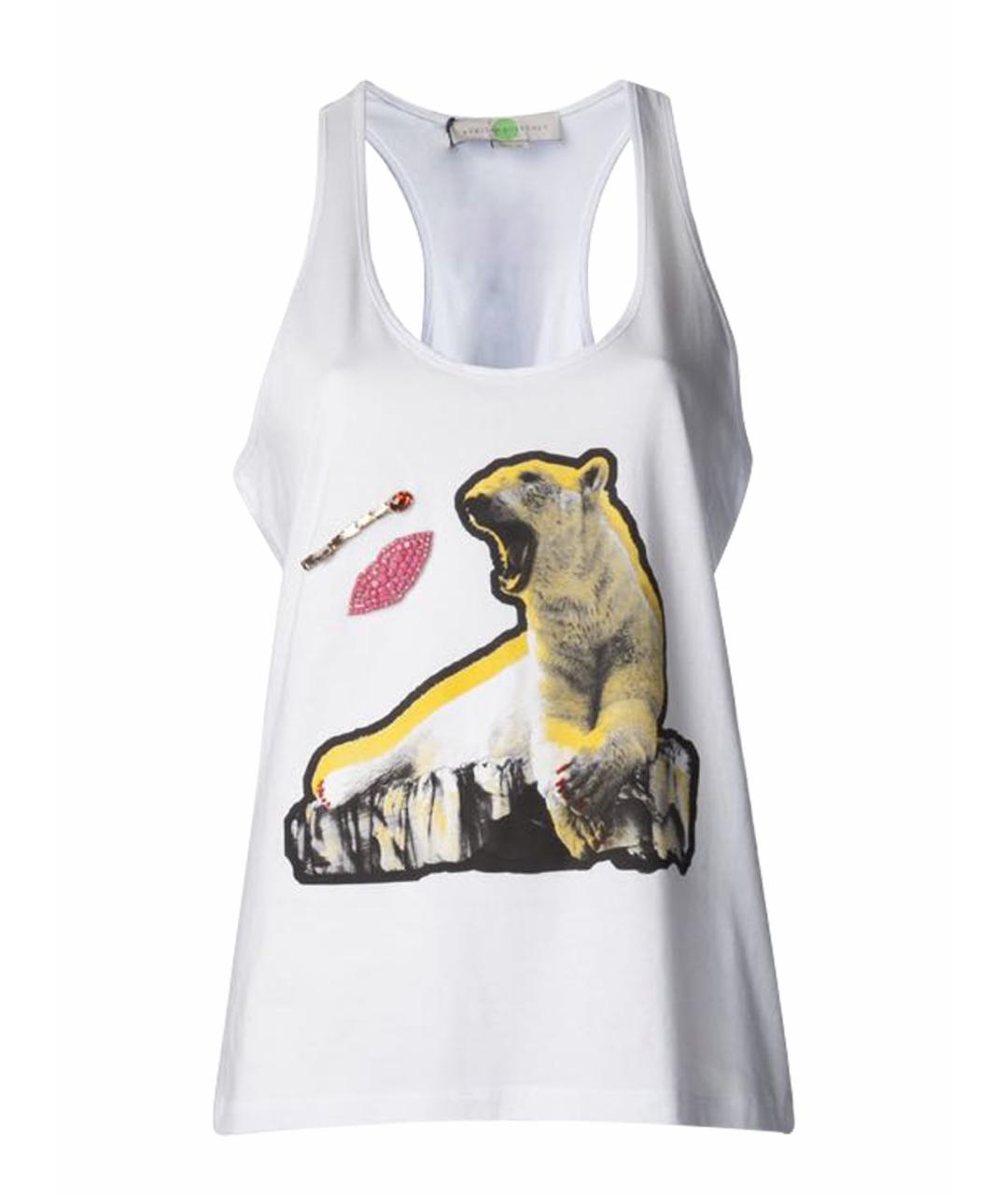 STELLA MCCARTNEY Белая хлопковая майка, фото 1