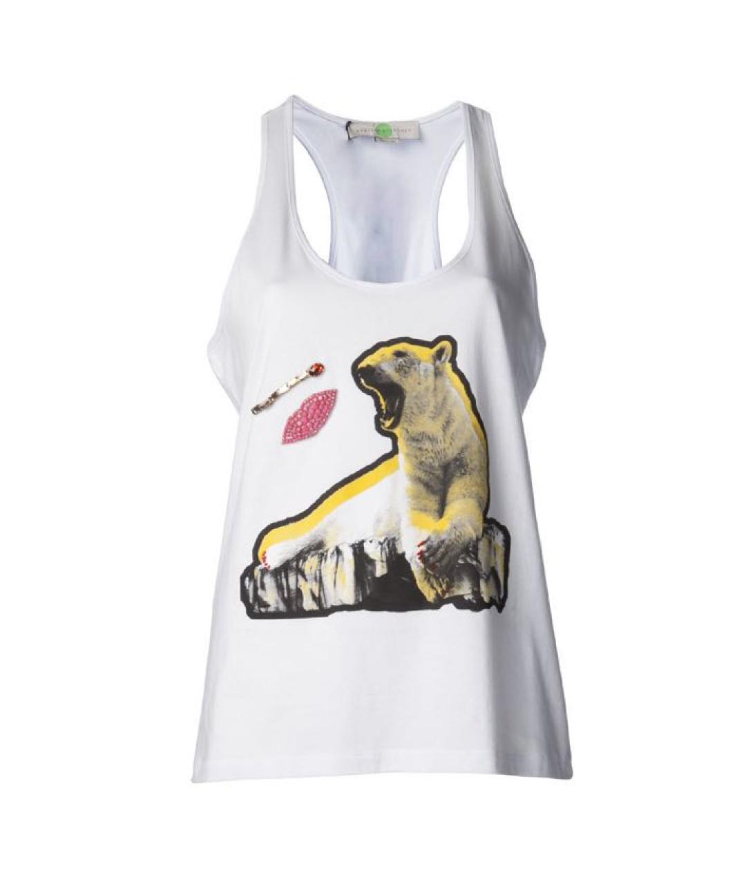 STELLA MCCARTNEY Белая хлопковая майка, фото 9