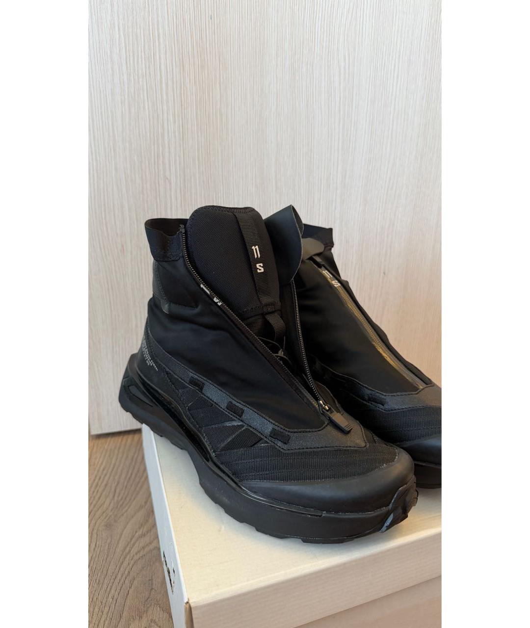 11 BY BORIS BIDJAN SABERI Черные высокие кроссовки / кеды, фото 7