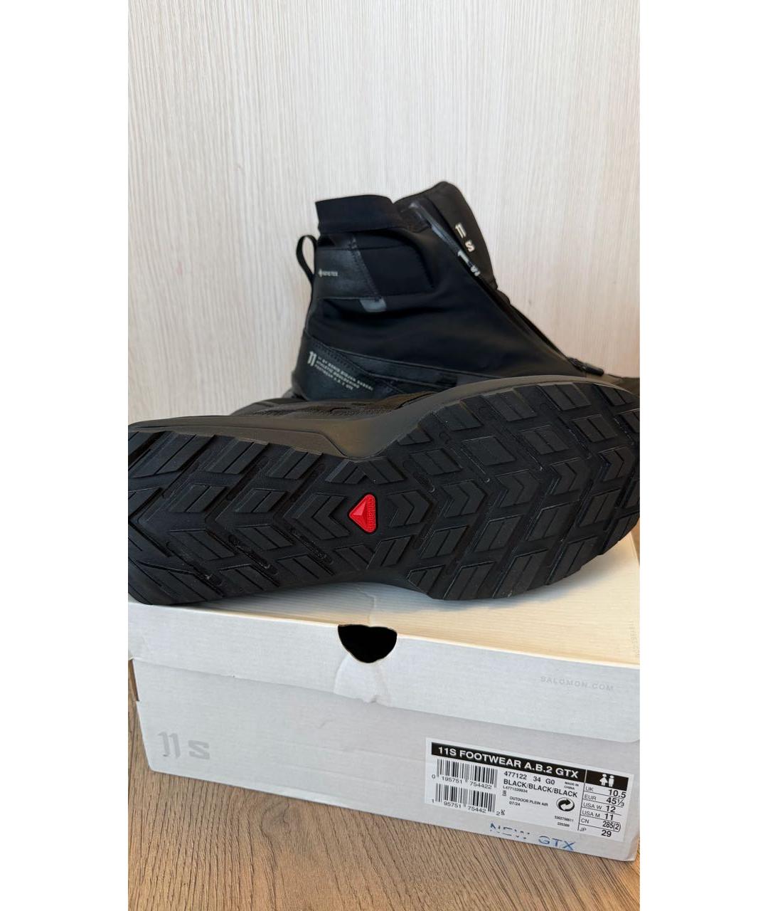 11 BY BORIS BIDJAN SABERI Черные высокие кроссовки / кеды, фото 5