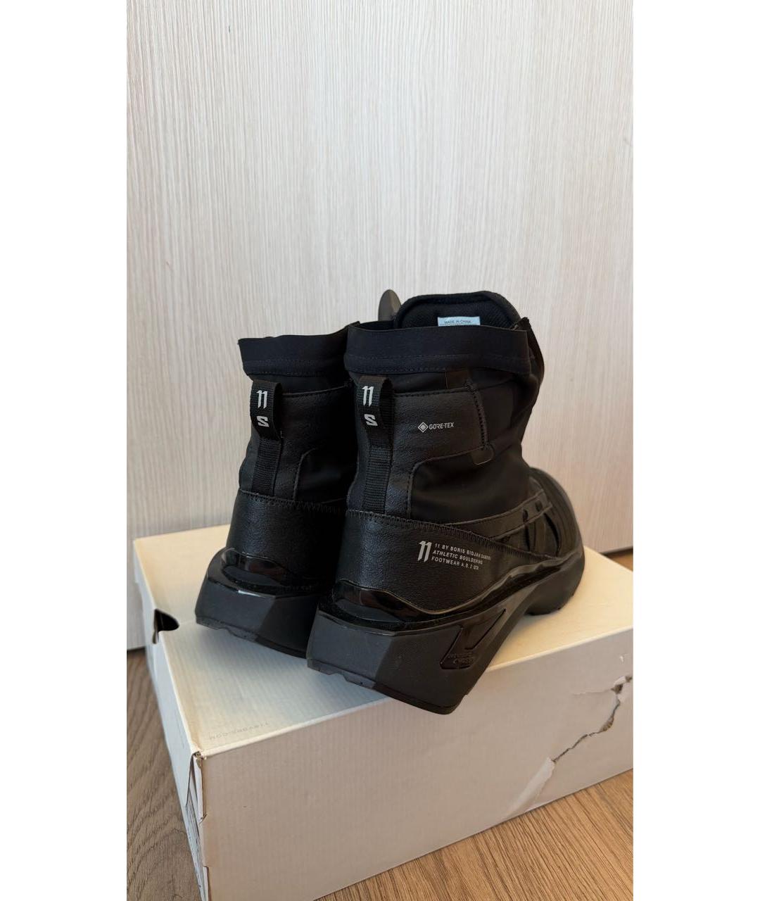 11 BY BORIS BIDJAN SABERI Черные высокие кроссовки / кеды, фото 4