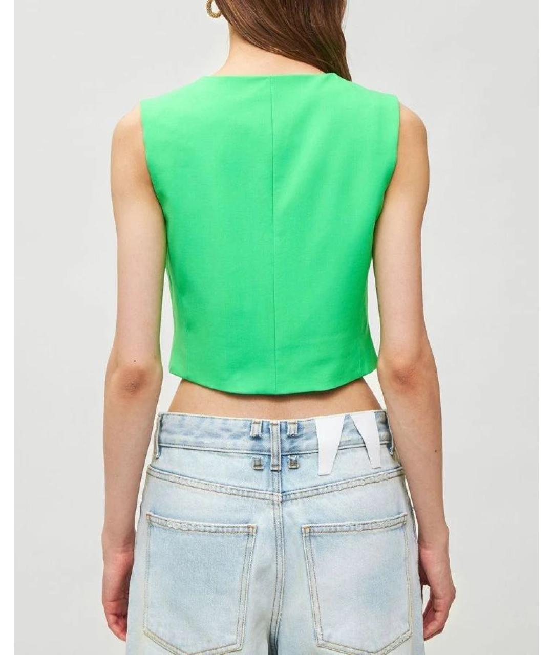 MSGM Зеленый шерстяной жилет, фото 3