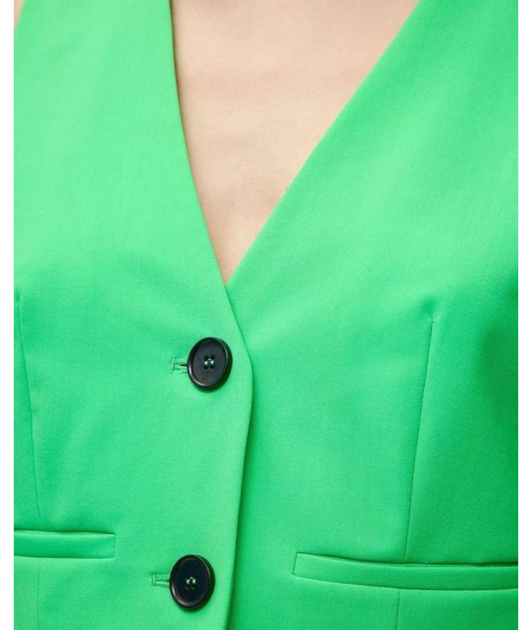 MSGM Зеленый шерстяной жилет, фото 4