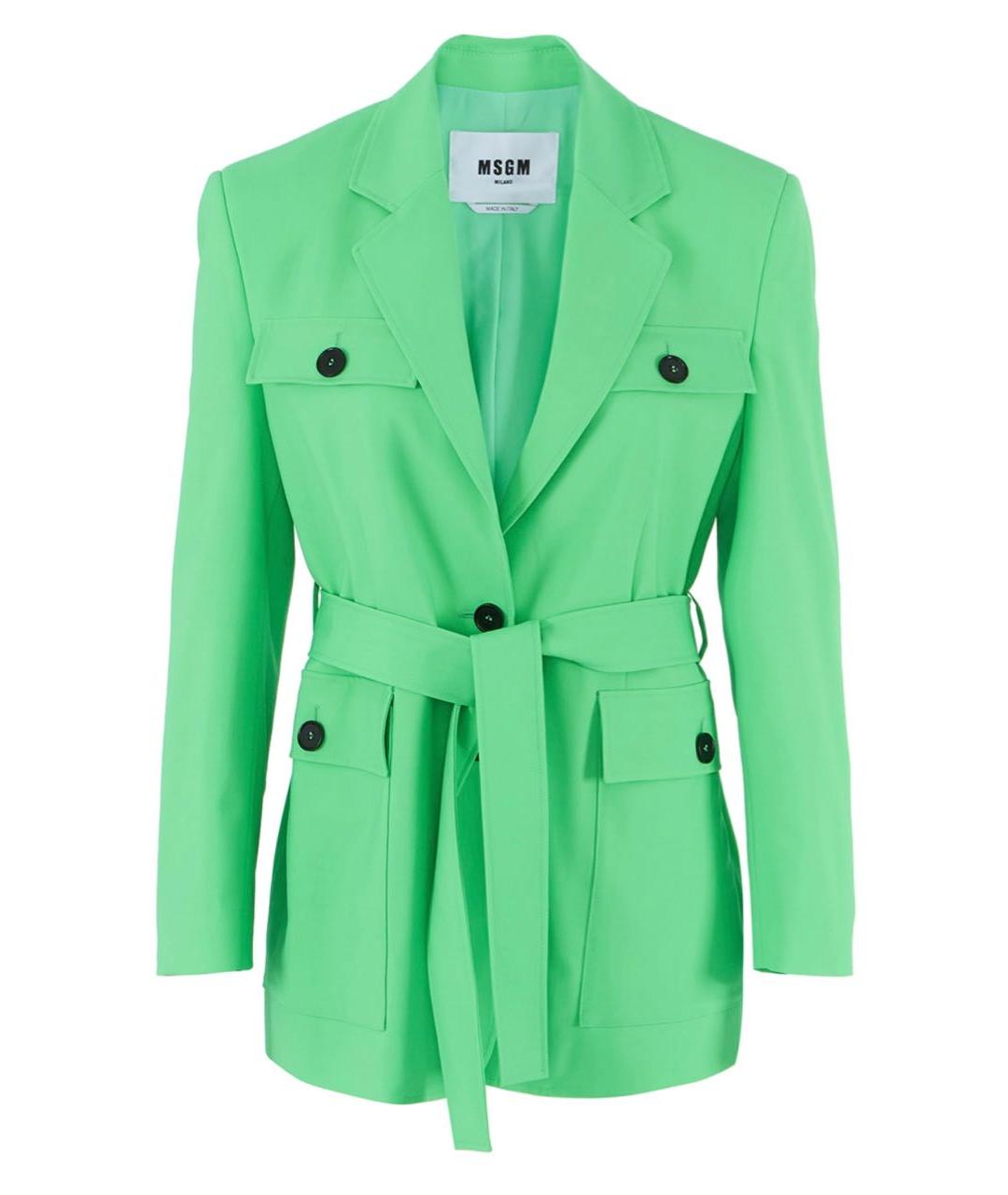 MSGM Зеленый шерстяной жакет/пиджак, фото 1