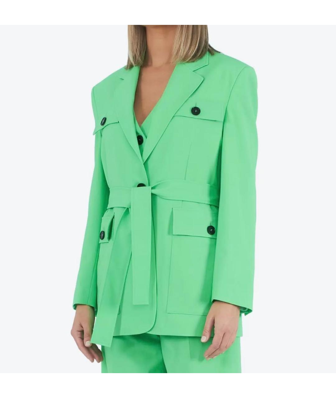 MSGM Зеленый шерстяной жакет/пиджак, фото 2