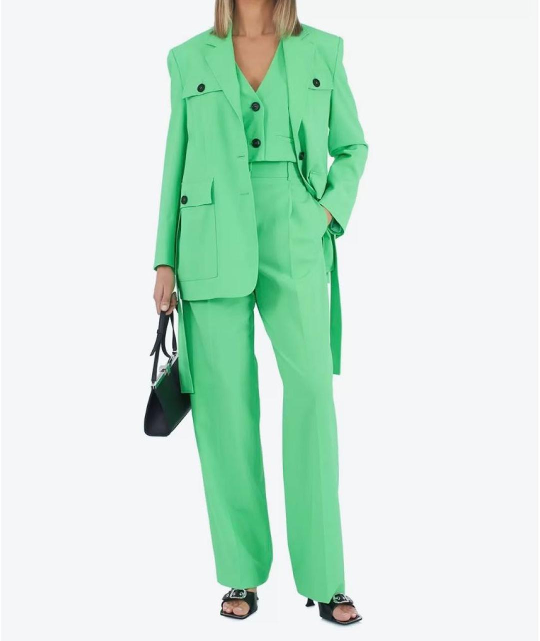 MSGM Зеленый шерстяной жакет/пиджак, фото 4