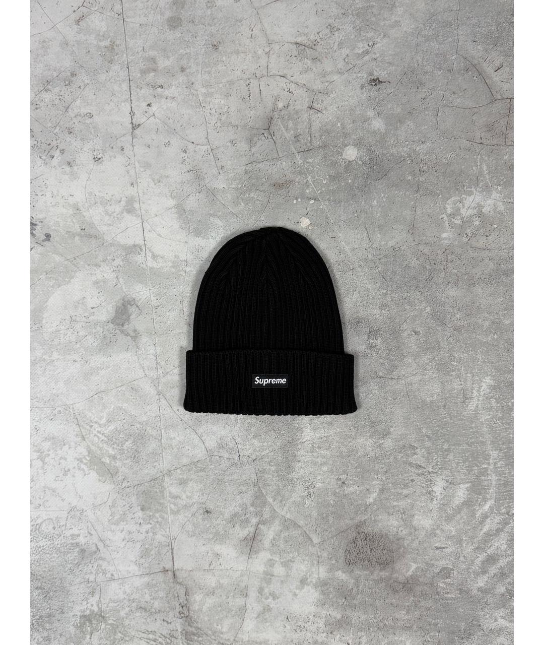 SUPREME Черная хлопковая шапка, фото 7