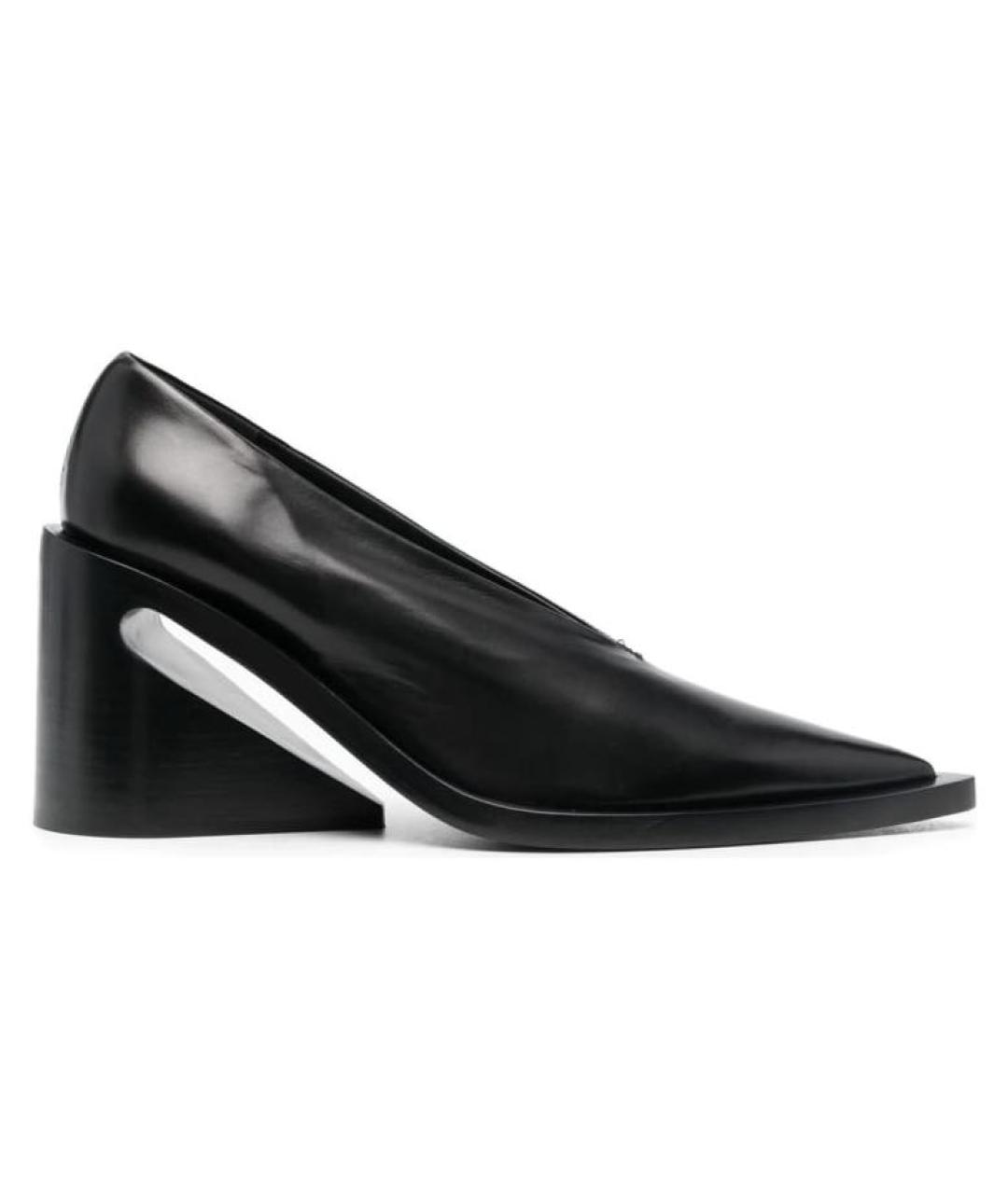 JIL SANDER Черные кожаные туфли, фото 3