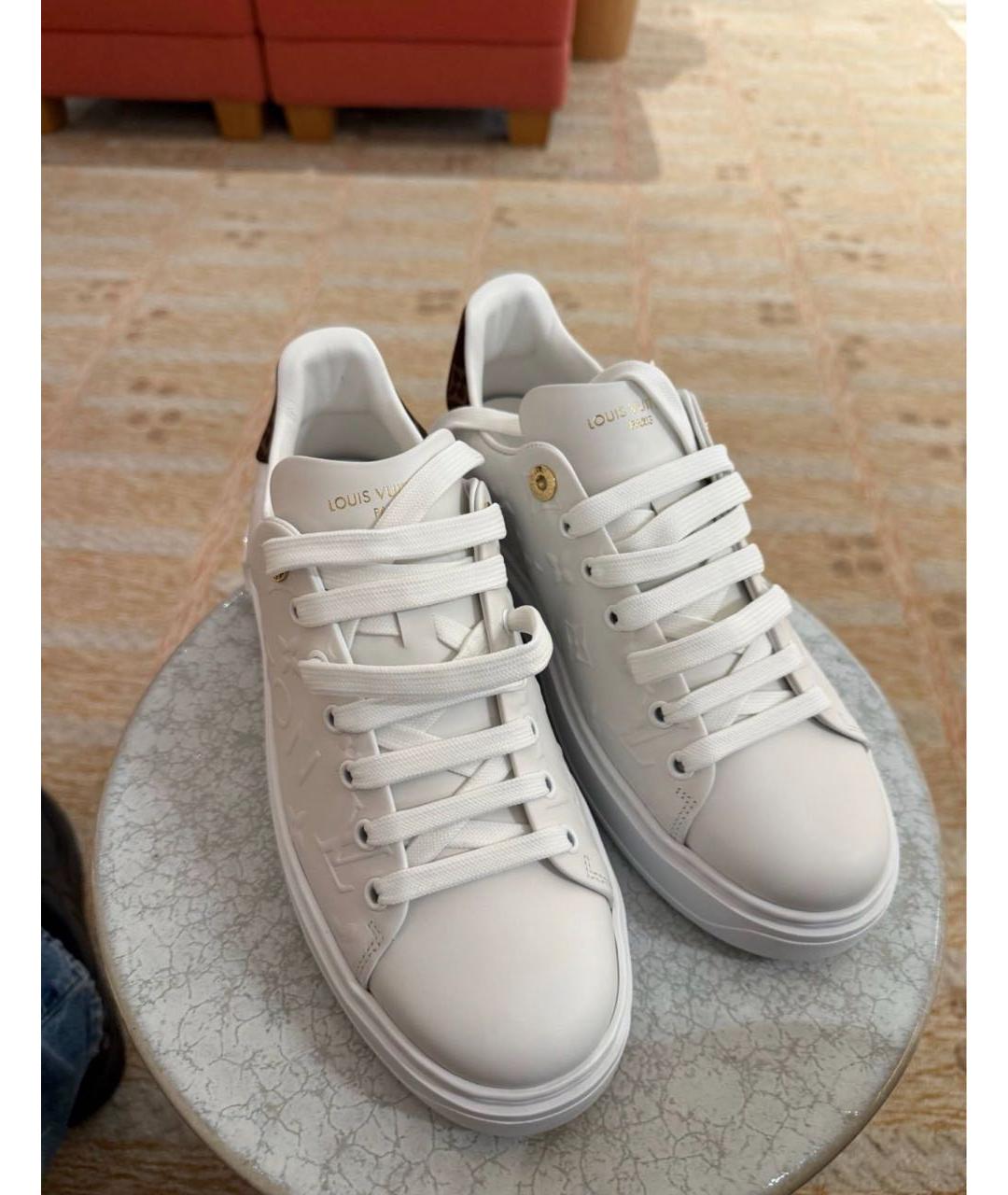 LOUIS VUITTON Белые кожаные кеды, фото 3