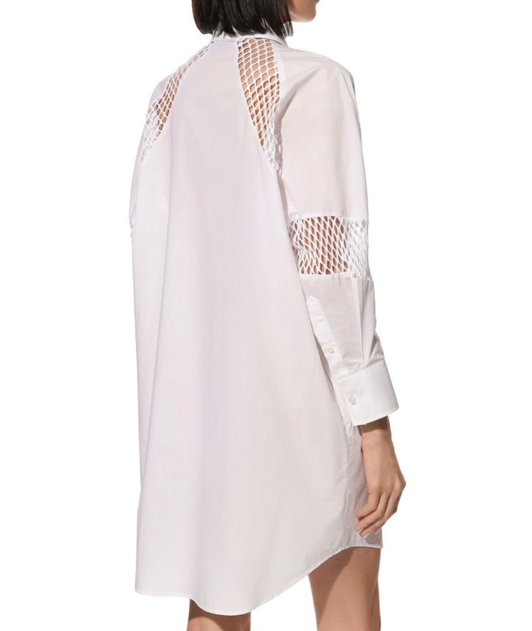 MSGM Белое хлопковое повседневное платье, фото 3