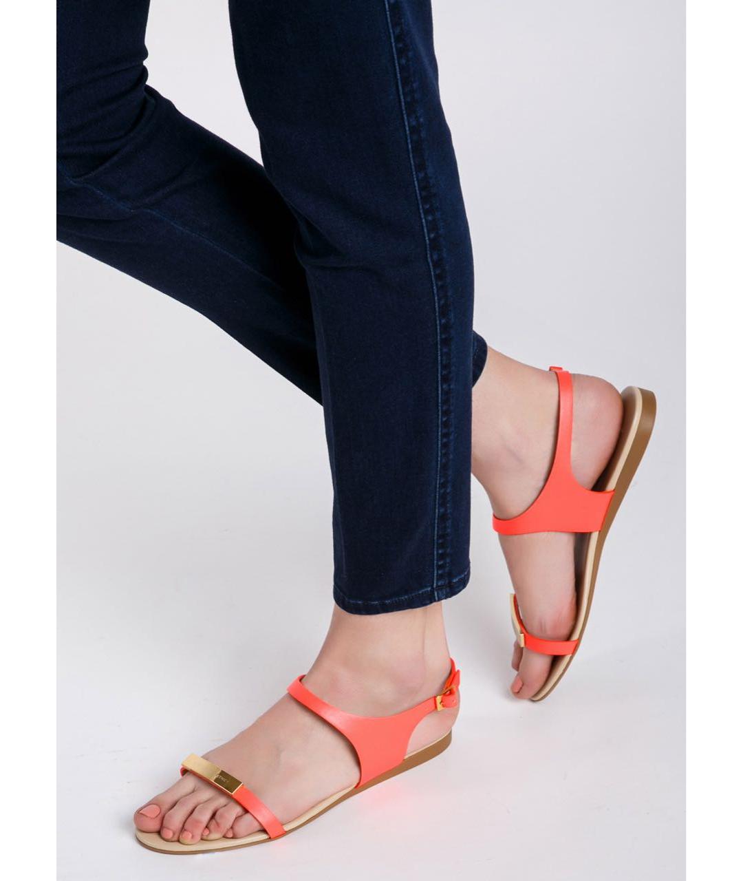 STELLA MCCARTNEY Коралловые сандалии из искусственной кожи, фото 5