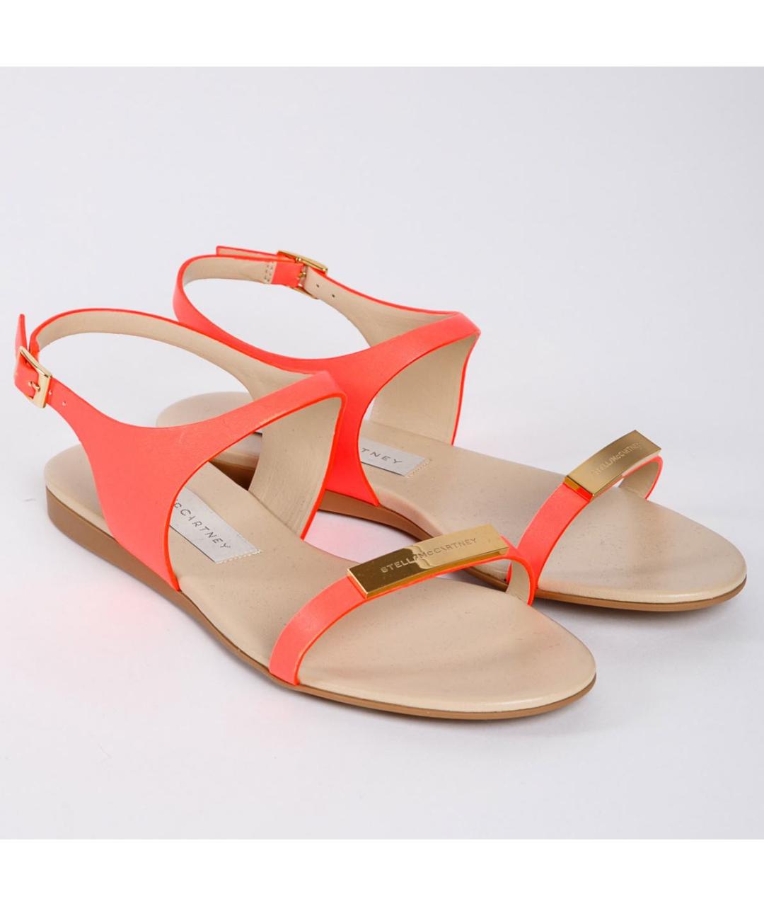 STELLA MCCARTNEY Коралловые сандалии из искусственной кожи, фото 2