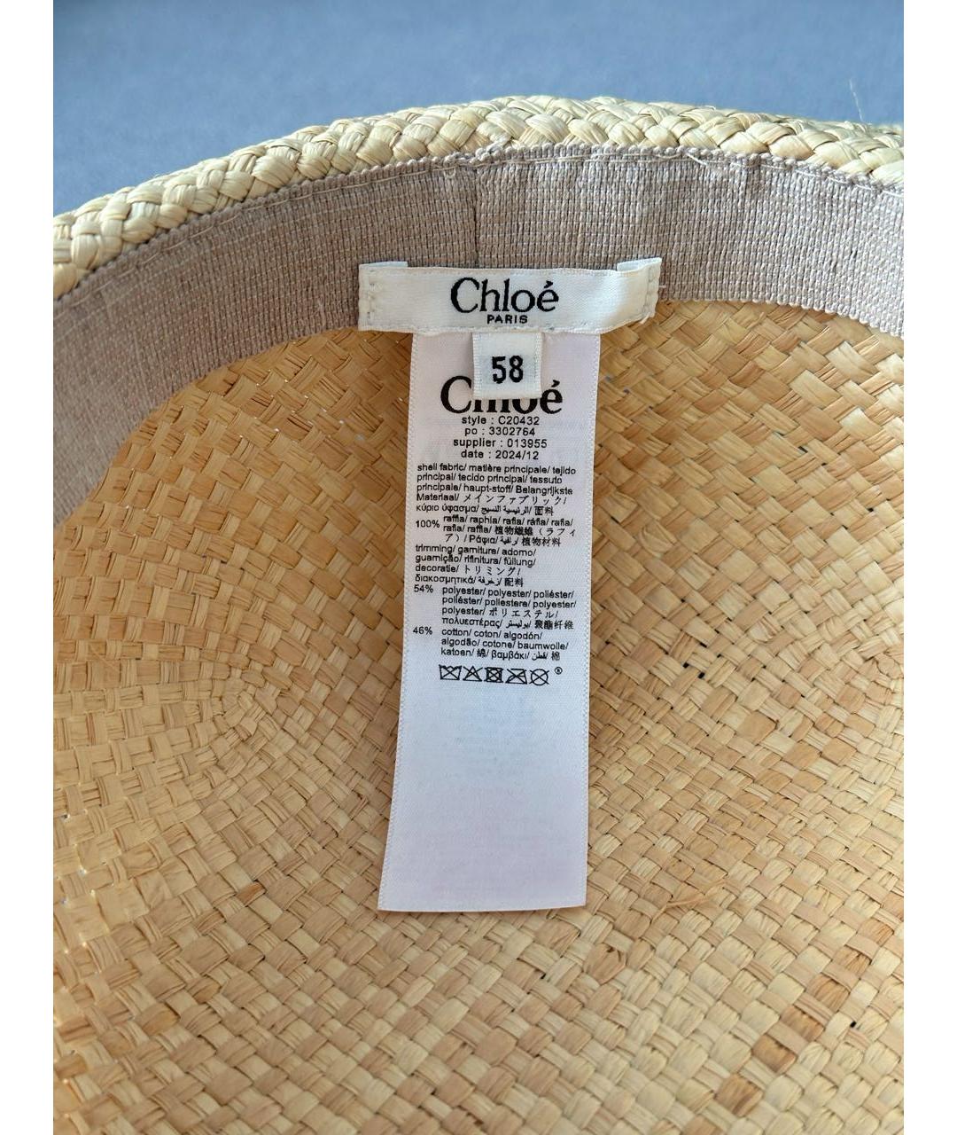 CHLOE Бежевая шляпа, фото 4