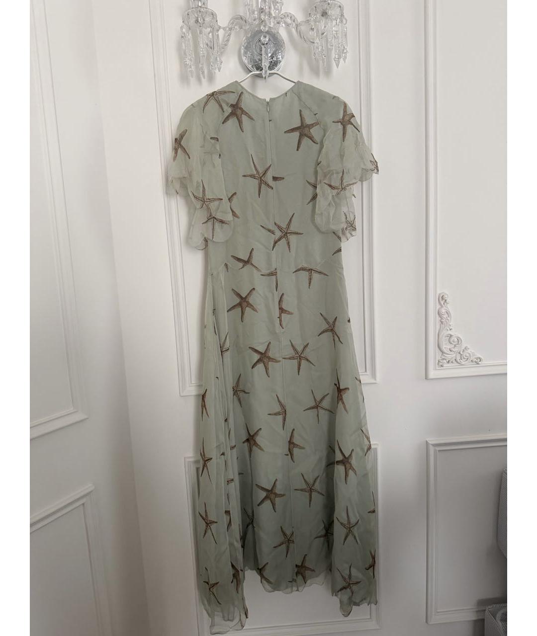 VALENTINO Салатовыое шелковое повседневное платье, фото 2