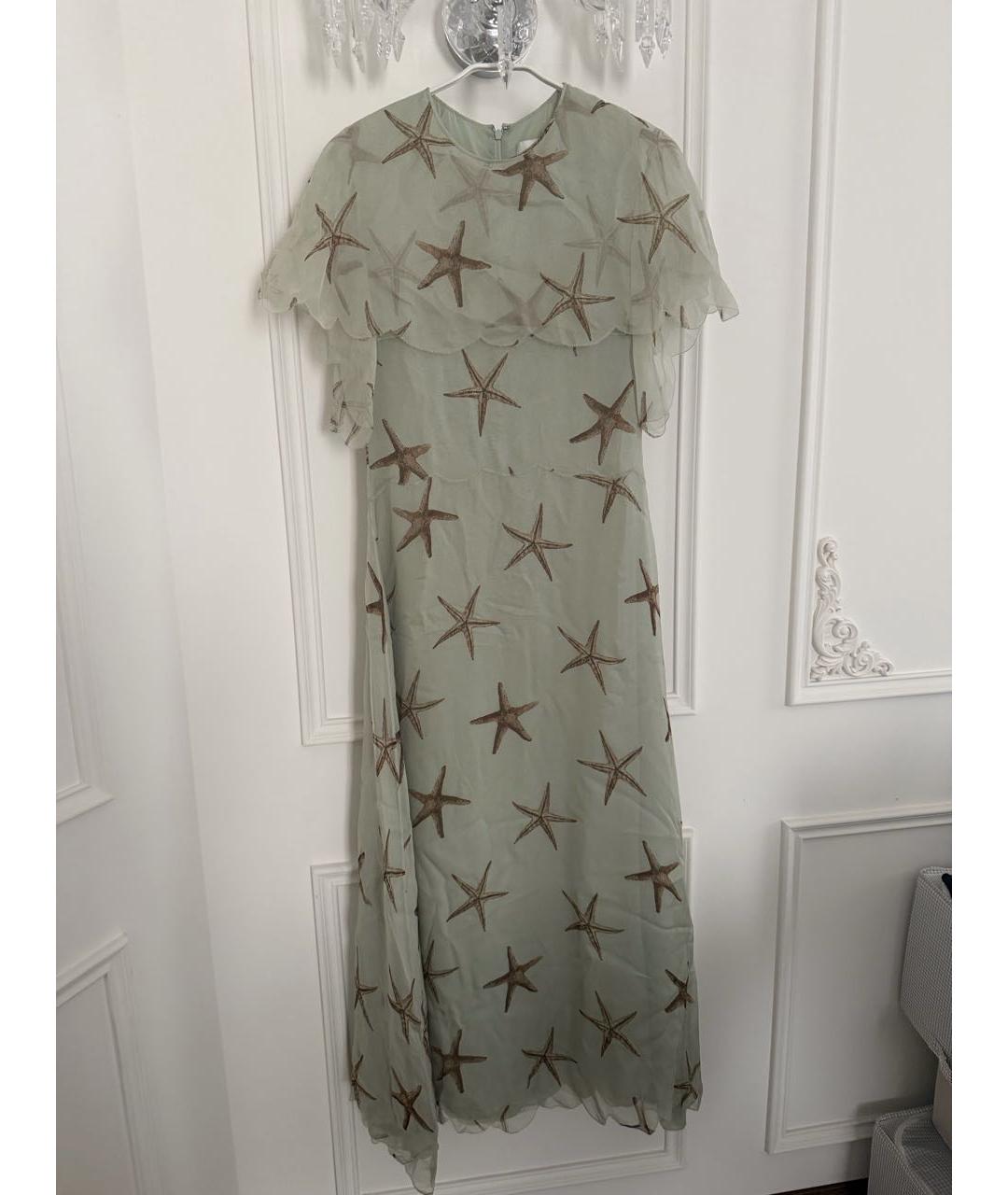 VALENTINO Салатовыое шелковое повседневное платье, фото 5