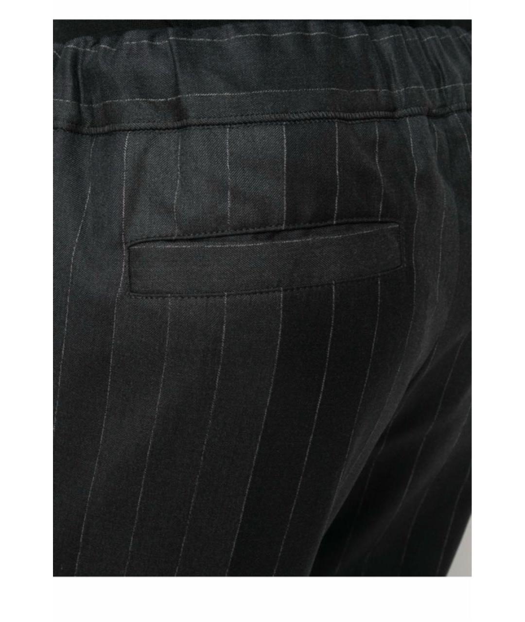 ETRO Серые шерстяные повседневные брюки, фото 6