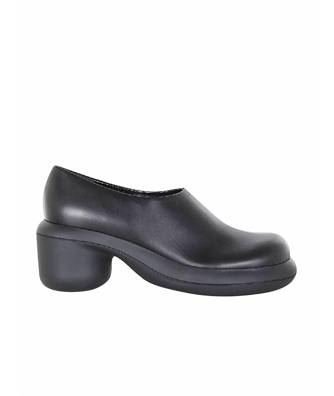 JIL SANDER Черные кожаные туфли, фото 1