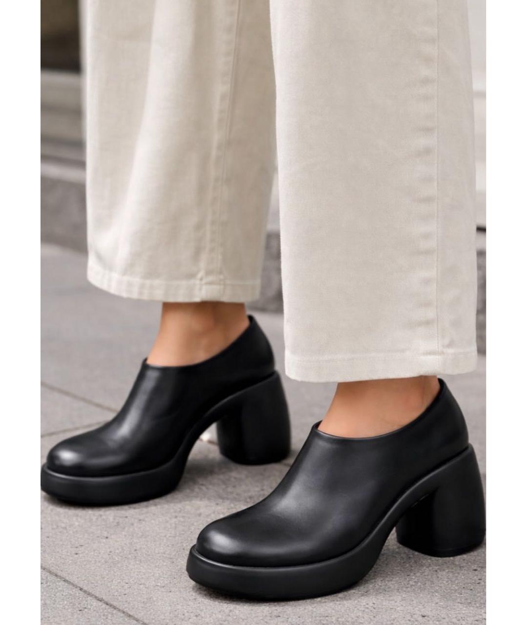 JIL SANDER Черные кожаные туфли, фото 2