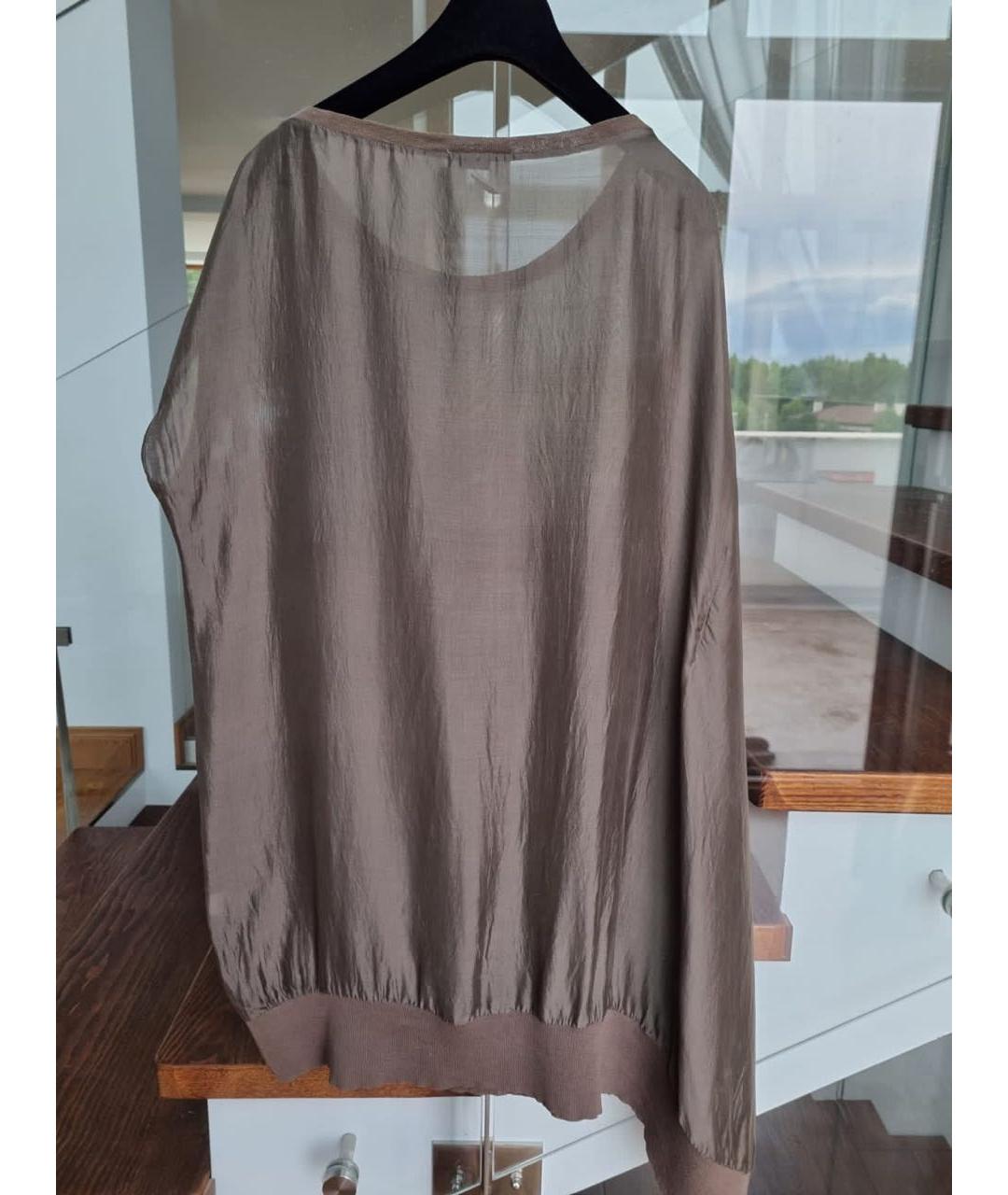 BRUNELLO CUCINELLI Коричневая блузы, фото 2