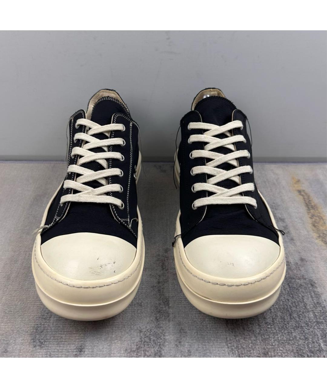 RICK OWENS DRKSHDW Черные неопреновые низкие кроссовки / кеды, фото 2