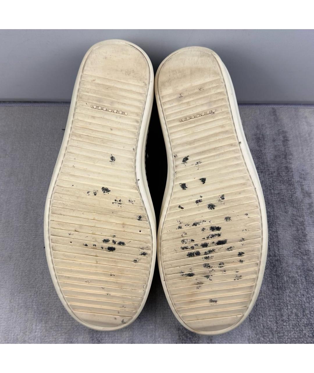 RICK OWENS DRKSHDW Черные неопреновые низкие кроссовки / кеды, фото 6