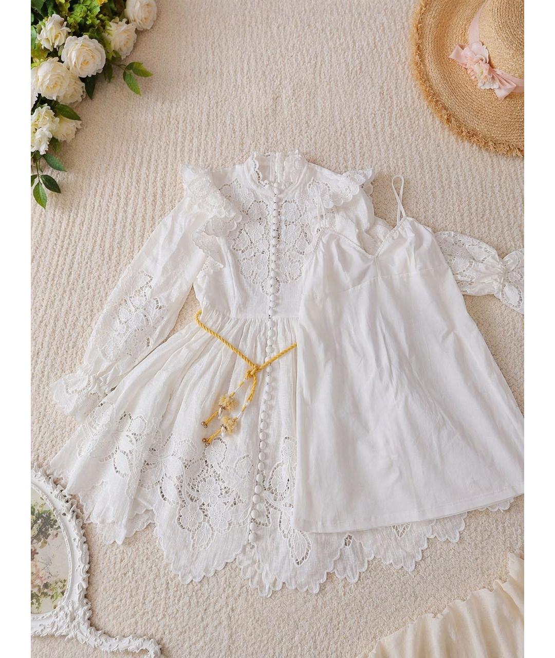 ZIMMERMANN Бежевый хлопковый сарафан, фото 4