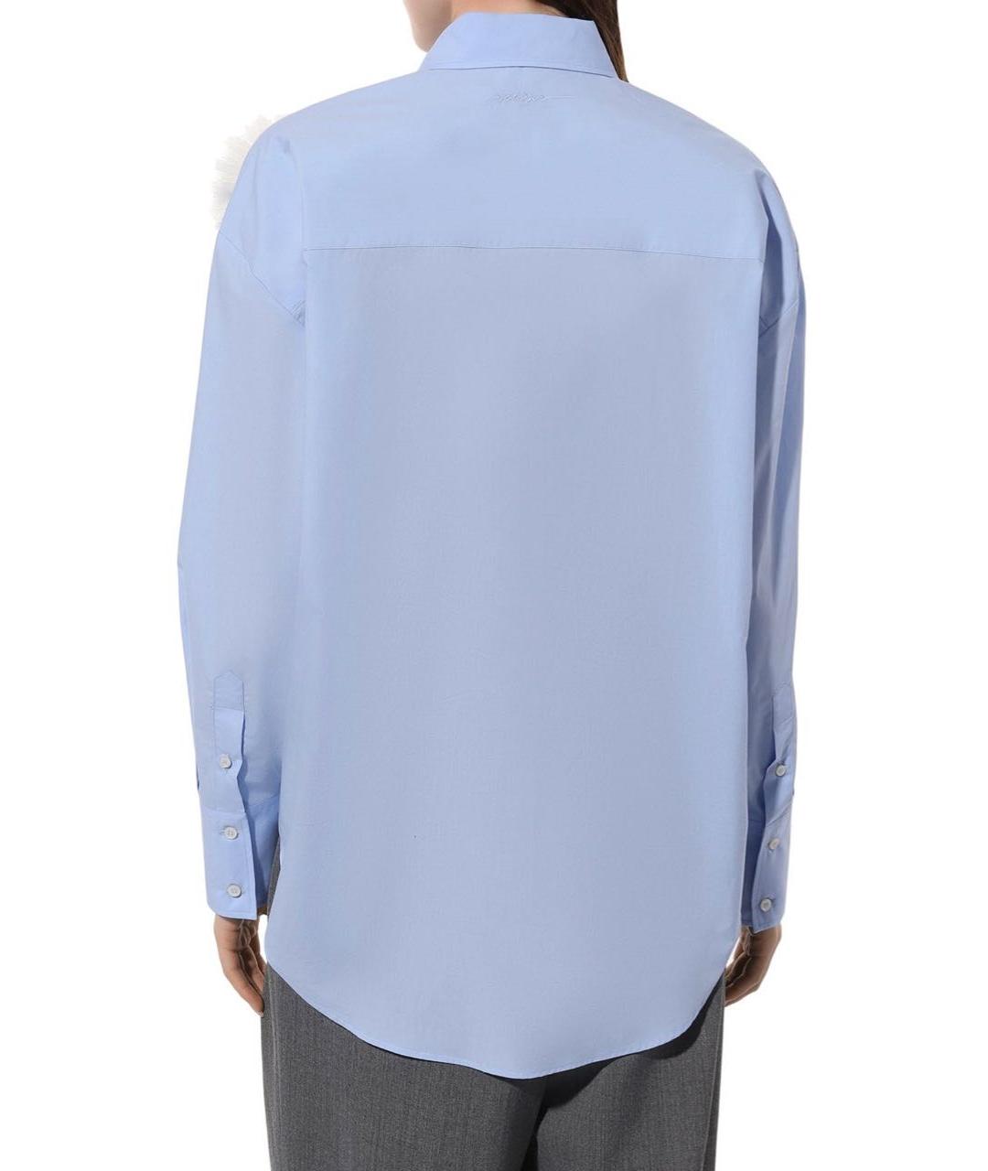MSGM Голубая хлопковая рубашка, фото 3