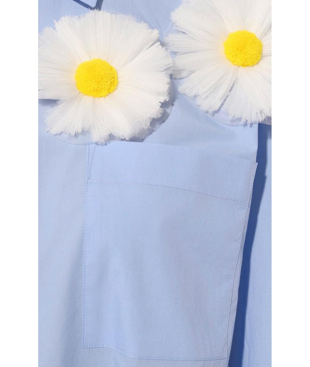 MSGM Голубая хлопковая рубашка, фото 4