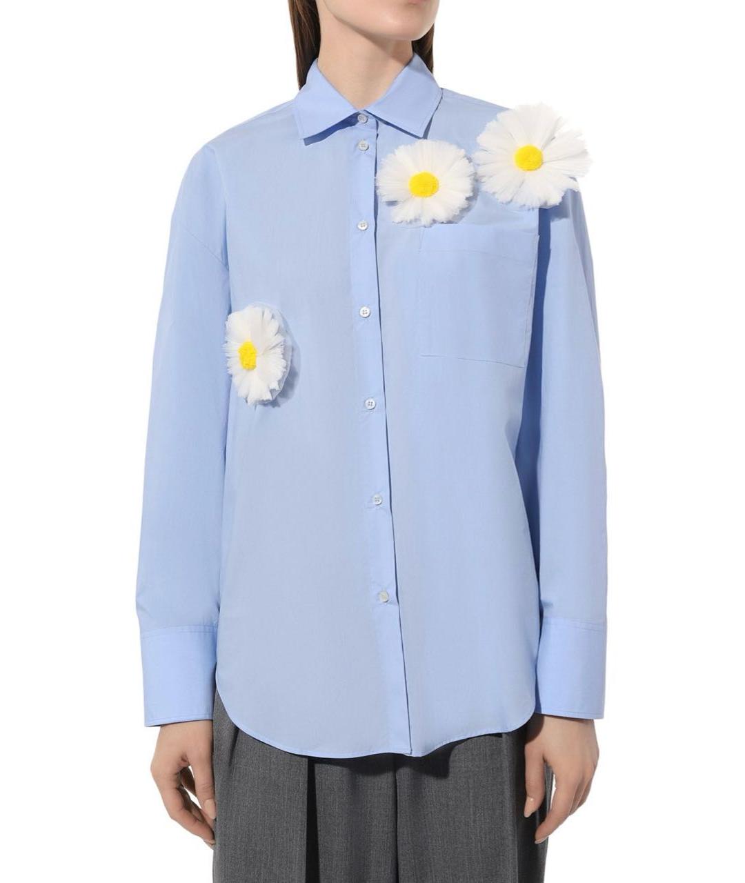 MSGM Голубая хлопковая рубашка, фото 2