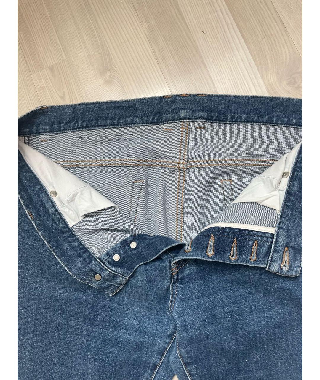 BALMAIN Синие хлопковые прямые джинсы, фото 3