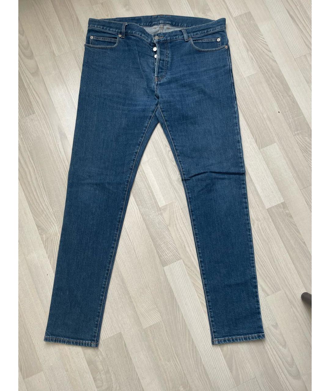 BALMAIN Синие хлопковые прямые джинсы, фото 7