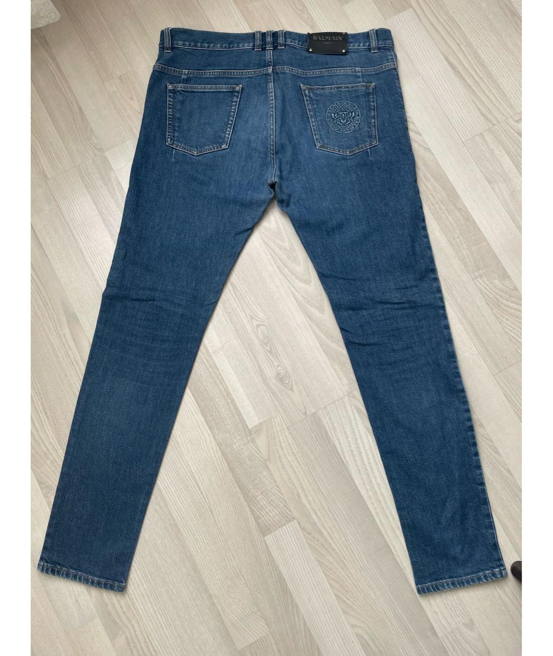 BALMAIN Синие хлопковые прямые джинсы, фото 2