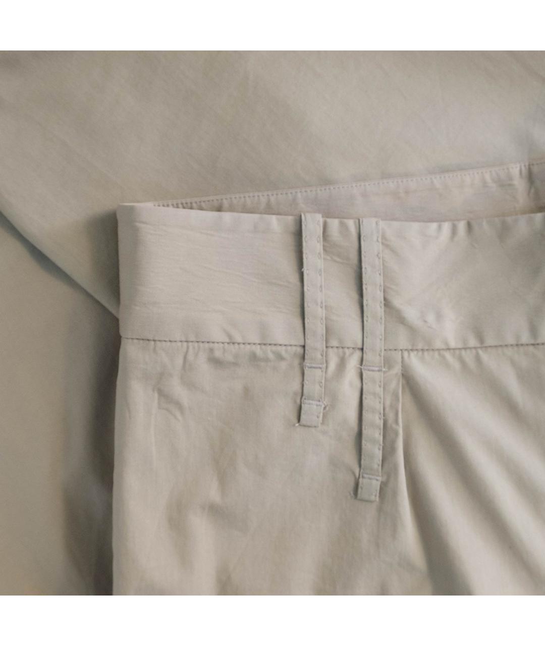 BRIONI Бежевые хлопковые прямые брюки, фото 4