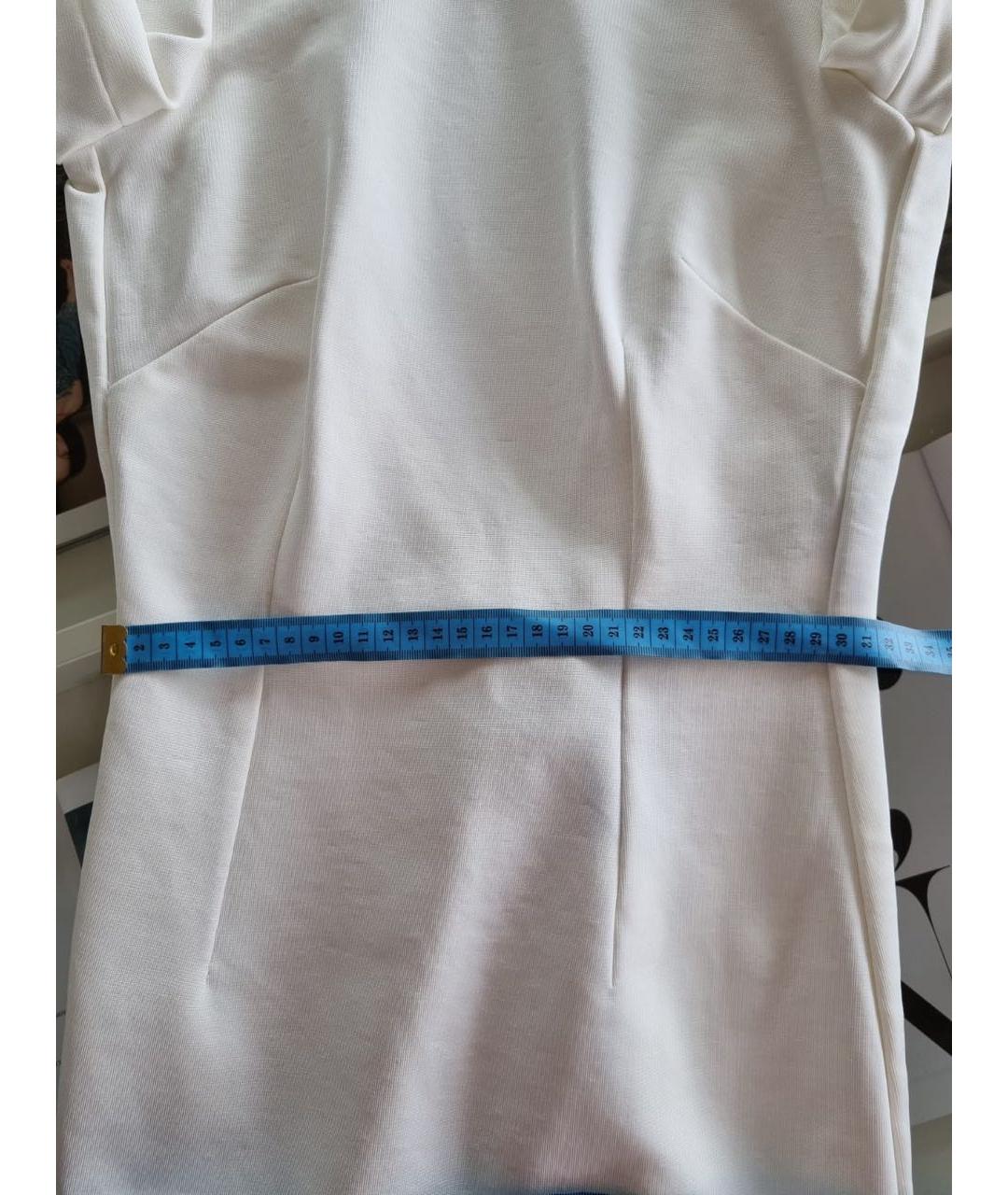 PHILIPP PLEIN Белое вискозное коктейльное платье, фото 7