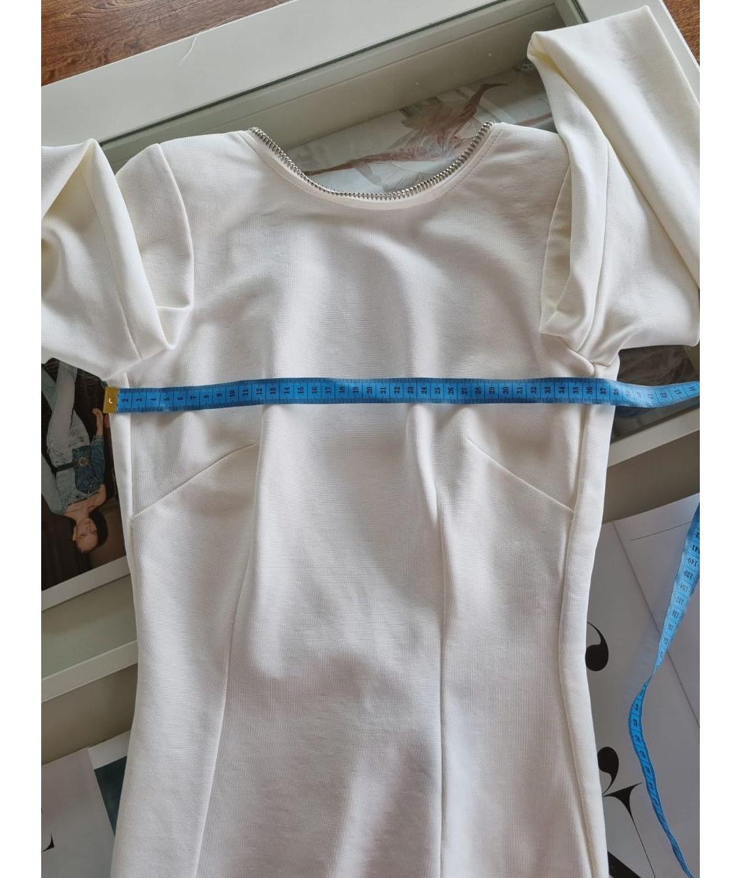 PHILIPP PLEIN Белое вискозное коктейльное платье, фото 6